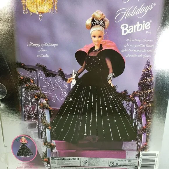 1998 Happy Holidays Special Edition Barbie Doll Box Misprint On Back NRFB 20200